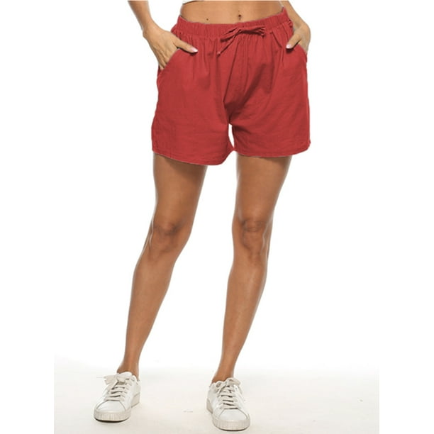 Ladies Lace Trim Fitted Body Shape Jersey Gym Active Cycling Hot Pants Shorts